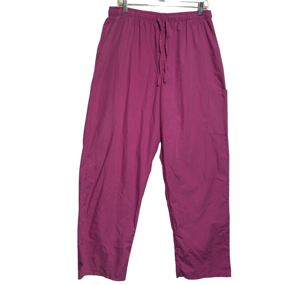 Samantha Mara 2X pink nurse scrubs elastic waist EUC